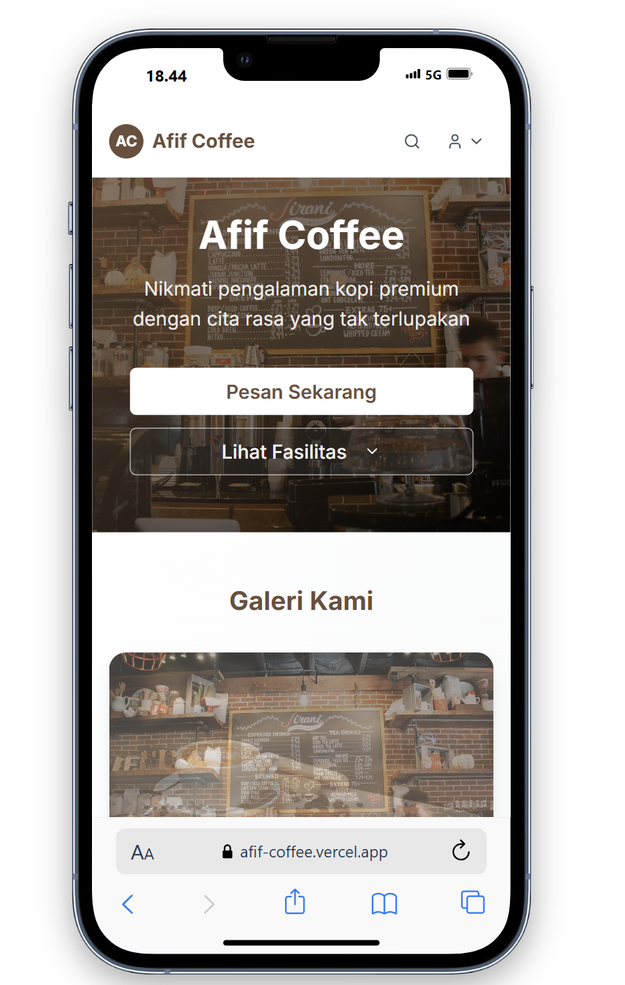 Cafe Order by Table